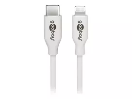 apple laidu - Goobay Cable USB C To Lightning 2m White - 3 nuotrauka