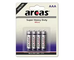 aaa baterija - Elementai ARCAS Super Heavy Duty AAA (LR03), 4- pack - 2 nuotrauka