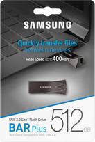 usb atmintine 512gb - Samsung Bar Plus 512GB Titan Grey (Pilkas) - 4 nuotrauka