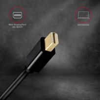 kabelia dp - AXAGON RVDM-HI14C2 Mini DisplayPort į HDMI kabelis 1.8m Juodas (Black) - 5 nuotrauka