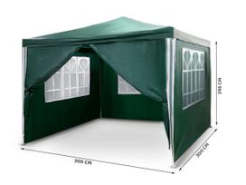 lauko pavesines - Plonos žalia sodo pavėsinė, 3x3m - 6 nuotrauka