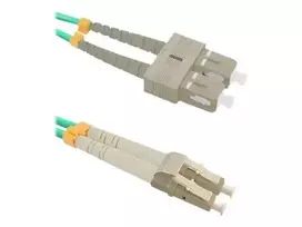 sc upc sc upc - Qoltec Fiber Optic Cable Multimode LC/UPC to SC/UPC 50/125 OM4 1m - 2 nuotrauka