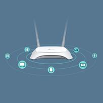 routeris ethernet - TP-Link TL-MR3420 3G/4G, 300 Mbps, 2.4 GHz - 2 nuotrauka