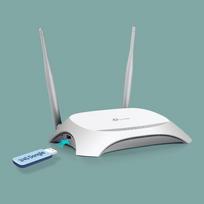 routeris ethernet - TP-Link TL-MR3420 3G/4G, 300 Mbps, 2.4 GHz - 3 nuotrauka