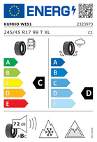 r17 245 45 ziemines padangos - Kumho WI51 245/45R17 99T XL - 2 nuotrauka