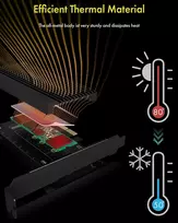 adapter pcie - Raidsonic Icy Box IB-PCI208-HS adapteris, juodas (Black) - 4 nuotrauka