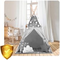 teepee palapine - Vigvamas - palapinė su priedais Nukido, pilkas - 2 nuotrauka