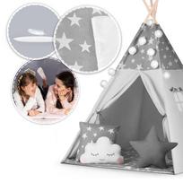 teepee palapine - Vigvamas - palapinė su priedais Nukido, pilkas - 11 nuotrauka