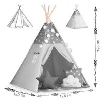 teepee palapine - Vigvamas - palapinė su priedais Nukido, pilkas - 12 nuotrauka