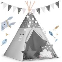 teepee palapine - Vigvamas - palapinė su priedais Nukido, pilkas - 17 nuotrauka