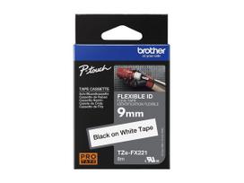 spausdintuvas balta - Brother | TZe-FX221 Flexible ID Laminated Tape | Black on White | TZe | 8 m | 0.9 cm | TZEFX221 - 6 nuotrauka