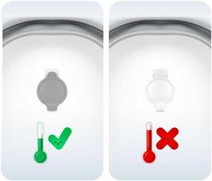 ideklai - RICOKIDS sulankstoma vonelė su termometru ir įdėklu, balta-pilka (White-Grey), RK-287 - 10 nuotrauka