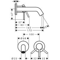 potinkins hansgrohe - Hansgrohe Tecturis S 73350000, chromas - 2 nuotrauka