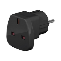 adapteris uk eu - Techly Travel Adapter UK/EU Black - 2 nuotrauka