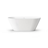 balto akmens - Vonia, laisvai pastatoma Paa Deco Nudo, 166 cm x 72.5 cm x 63 cm, ovalas, balta sp. - 1 nuotrauka