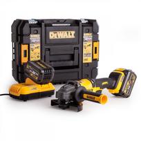 akumuliatorines dewalt - DCG414T2 DeWALT 54V akumuliatorinis kampinis šlifuoklis + apsauginiai akiniai, pirštinės, vienkartiniai ausų kištukai - 7 nuotrauka