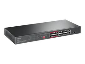 poe sakotuvas - TP-Link TL-SL1218P 16-Port 10/100 Mbps Rackmount PoE+ Switch - 3 nuotrauka