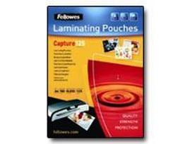laminavimo plevele - Laminavimo plėvelė Fellowes Capture 125, 125 μm x 95 mm x 65 mm, 100 vnt. - 3 nuotrauka