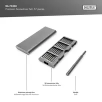 precision screwdriver - Digitus Precision Screwdriver Set 57  Tool kit | DA-70360 - 3 nuotrauka