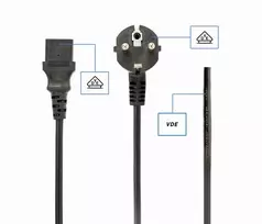 maitinimo laidas c13 - Gembird PC-186-VDE-5M Power Cord 5m - 3 nuotrauka