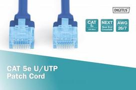 cat5 kabelis - DIGITUS CAT 5e U-UTP Patch Cable 1m Blue - 3 nuotrauka