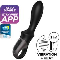 vibratoriai - Satisfyer Heat Climax - šildantis analinis vibratorius Juodas (Black) - 2 nuotrauka