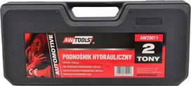 automobiliu domkrato - AW-Tools hidraulinis keltuvas 2 tonos, 135 - 335mm, dėklas - 3 nuotrauka