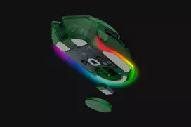 razer basilisk v3 35k - Razer Basilisk V3 Pro 35K Phantom Žalias (Green) - 7 nuotrauka