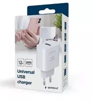 universalus telefono ikroviklis - CHARGER USB UNIVERSAL 2.4A/WHITE TA-UC-1A12-01 GEMBIRD - 8 nuotrauka