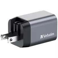 usb c laidas pd - Verbatim GNC-35 GAN CHARGER 2 PORT 35W/USB A/C (EU/UK/US) - 4 nuotrauka