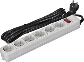 buitinis ilgintuvas 10 lizdu - Ilgiklis Gembird SPG6-B-10C, 3 m, 6 lizdai, Pilka (Grey) - 3 nuotrauka