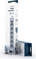 buitinis ilgintuvas 10 lizdu - Ilgiklis Gembird SPG6-B-10C, 3 m, 6 lizdai, Pilka (Grey) - 4 nuotrauka