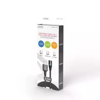 micro usb c - SAVIO CL-155 USB 2m USB 2.0 USB C Micro USB A/Lightning Black - 2 nuotrauka