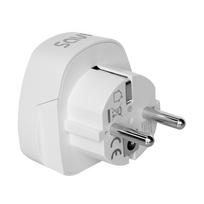 us eu adapteriai - SAVIO AP-01 Kelioninis adapteris, JAV lizdas – ES kištukas Baltas (White) - 5 nuotrauka