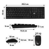 mouse ergonomic - Maclean NanoRS RS580 Belaidė klaviatūra ir pelė COMBO (Juoda) - 8 nuotrauka