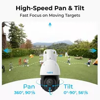 microtas - Reolink | 4K 360° Auto-Tracking PoE Camera with 5X Optical Zoom | P840 | 8 MP | f=2.7-13.5mm/Max. F1.6 | Power over Ethernet (PoE) | IP66 | H.265/H.264 | Micro SD, Max. 256GB | PC823ASD4K03 - 2 nuotrauka