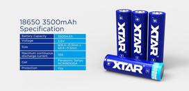 akumuliatorius 3,6v - XTAR 18650 3.6V Li-Ion 3500mAh su apsauga - 4 nuotrauka