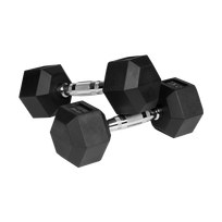 ket ket - Gumuoti ketaus hanteliai HEX 2x5 kg REBEL ACTIVE - 3 nuotrauka