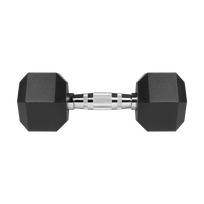hanteliai 9kg - Gumuoti ketaus hanteliai Rebel Active Hex 2x9kg - 2 nuotrauka