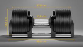 hanteliai reguliuojami 2 - Automatinis reguliuojamas ketaus hantelis 36 kg REBEL ACTIVE - 2 nuotrauka