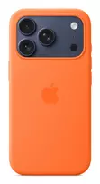 casop - Apple Silicone Case with Magsafe, iPhone 17 Pro, oranžinis - Dėklas - 3 nuotrauka