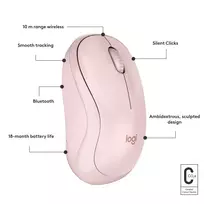 silent mouse - Logitech M240 Silent Rožinė (Pink) - 7 nuotrauka