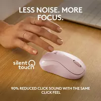 silent mouse - Logitech M240 Silent Rožinė (Pink) - 8 nuotrauka
