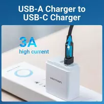 venta - Vention USB 2.0 - USB-C adapteris PVC - Juodas - 2 nuotrauka