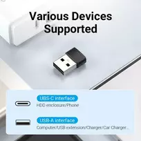 venta - Vention USB 2.0 - USB-C adapteris PVC - Juodas - 3 nuotrauka