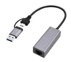usb 3.2 type c - GEMBIRD USB 3.1 + type-C Gigabit tinklo adapteris space pilkas - 3 nuotrauka