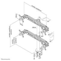 laikiklis tv - TV SET ACC DESK MOUNT BLACK/19-27" FPMA-D700D4 NEOMOUNTS - 4 nuotrauka