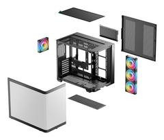 cg530 - DeepCool CG530U 4F bokštinis korpusas, juodas (Black) - 3 nuotrauka