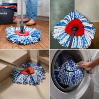 mikropluosto sluost - Vileda H2prO šluostės papildymas Mėlyna (Blue) - 2 nuotrauka