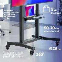 laikiklis 200x200 - TV SET ACC MOTOR. MOBILE STAND/50-100" BLACK TS1991E-B ONKRON - 3 nuotrauka